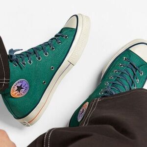 Converse Chuck 70 Teal High-Top Canvas Sneakers